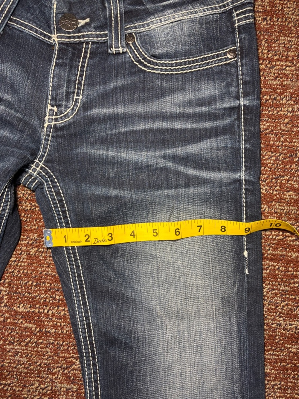Vintage Y2K Buckle BKE Stella boot dark wash low rise stretch denim women’s 28 - Picture 11 of 13